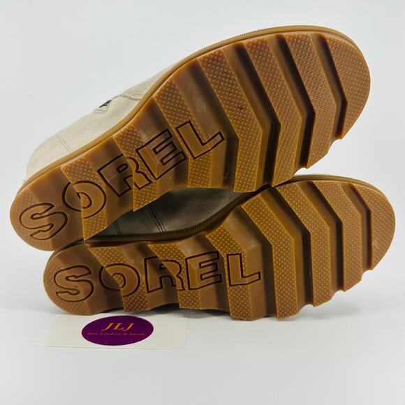 Sorel Womens Joan Of Arctic Wedge II Zip Soft Taupe Suede Ankle Booties Size 8.5 - Picture 10 of 11
